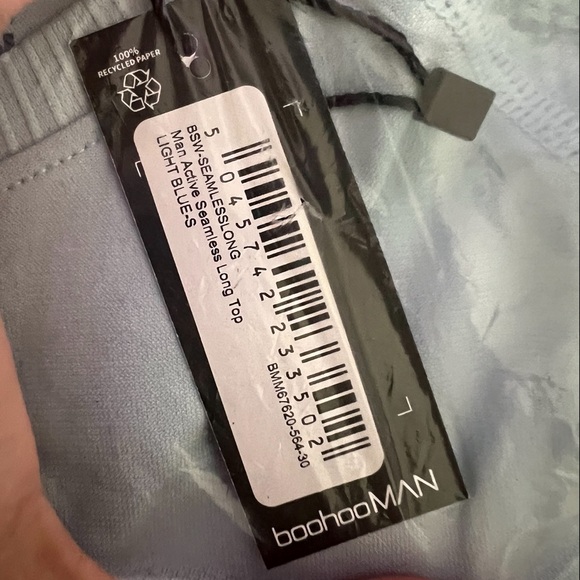 NEW Boohoo MAN MAN ACTIVE SEAMLESS MUSCLE FIT LONG TOP Size: S - Picture 4 of 6